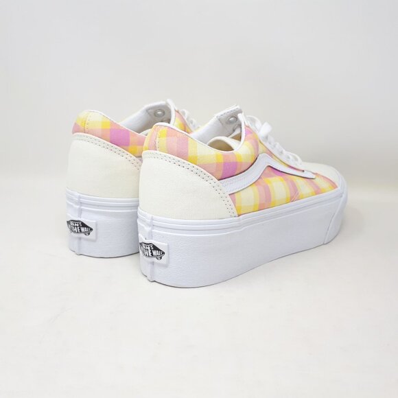 Vans Old Skool Stackform Platform Shoe Sneaker Pastel Plaid Mens 7.5 / Womens 9 - Picture 5 of 12